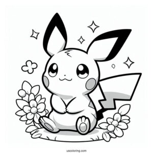 Charmander With Pichu Coloring Page
