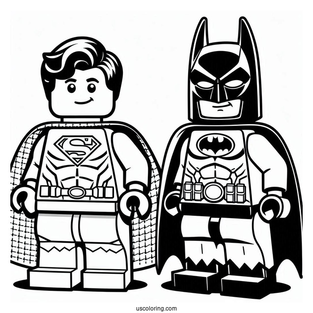 Lego Superman And Batman Coloring Sheet