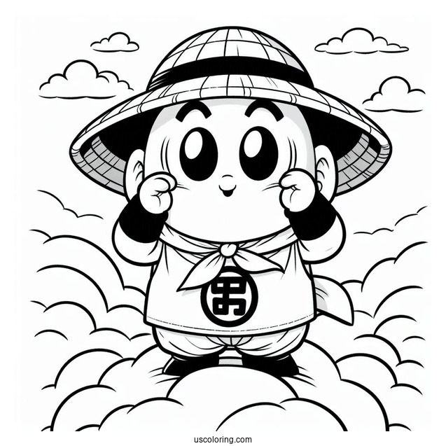 Easy Mr. Popo at the Lookout Dragon Ball Z Coloring Page For Kids