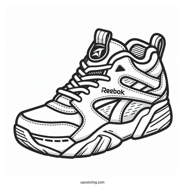 Easy Outline Of Reebok The Pump To Color