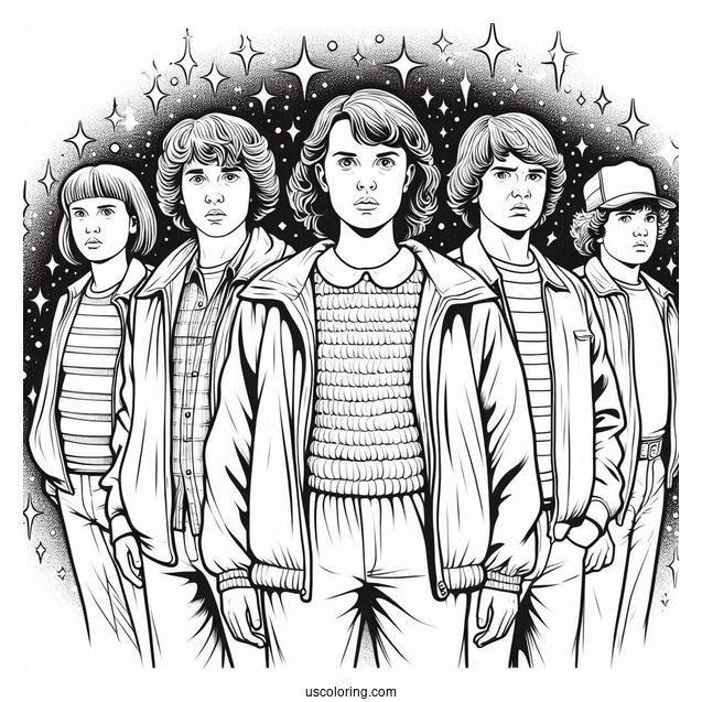 Season 1 Stranger Things Coloring Sheet_