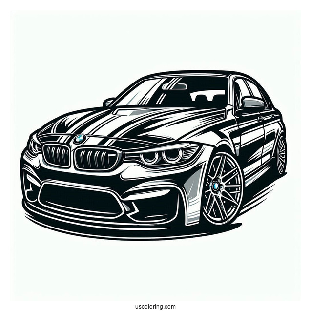 BMW Coloring Page Logo