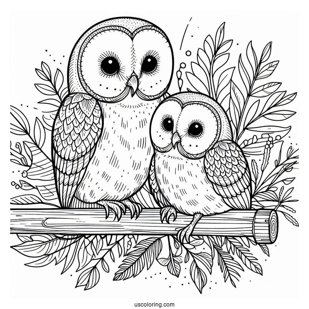 Simple Barn Owl To Color