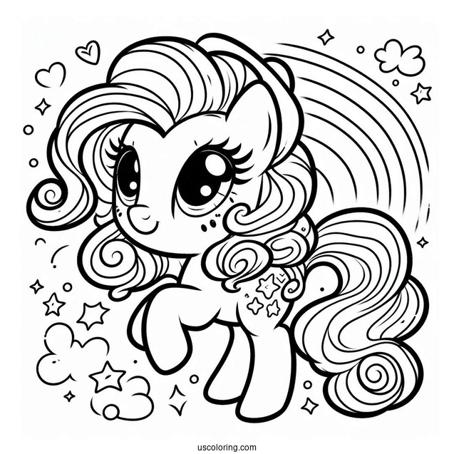 Simple Adult Pinkie Pie Coloring Page
