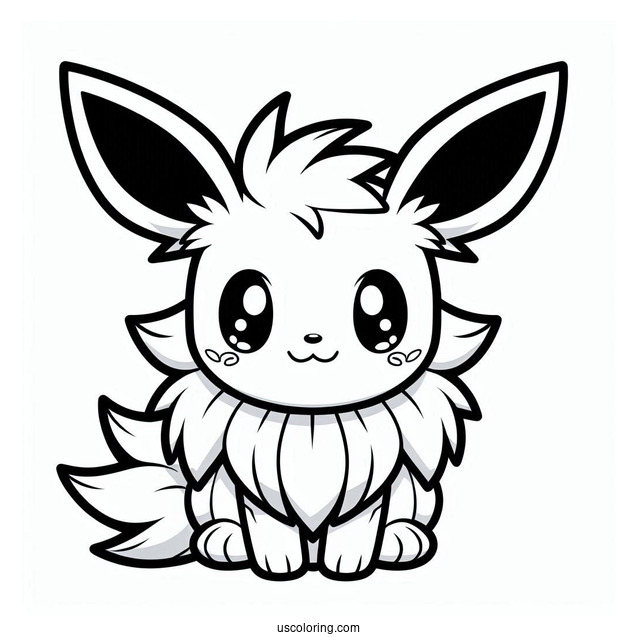 Chibi Jolteon Coloring Page For Kids