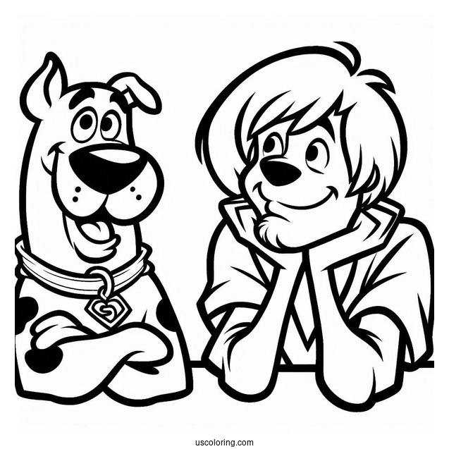 Shaggy Coloring Page For Kids