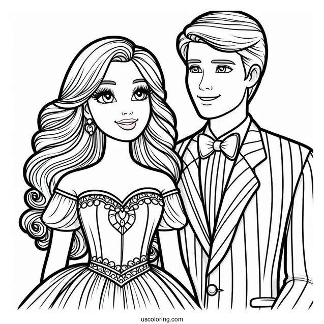 Barbie And Ken From Toy Story To Color