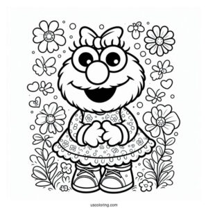 Baby Elmo Coloring Page For Kids