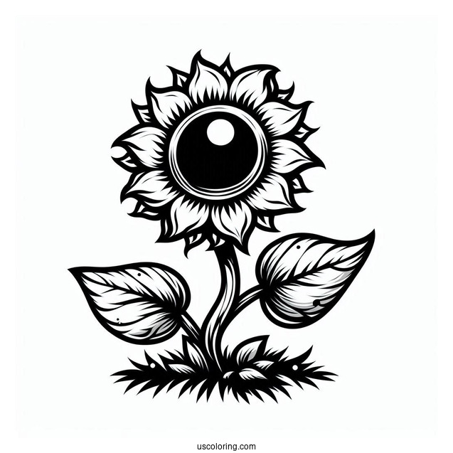 Coloring Page Of Plants Vs Zombies Sunflower