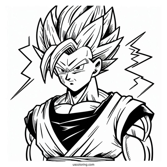 Vegito Character Coloring Page