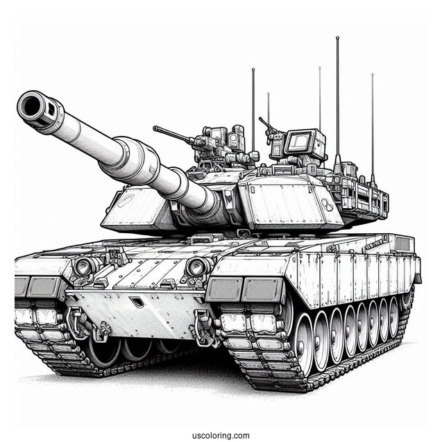 Front View Of Merkava 4 Tank