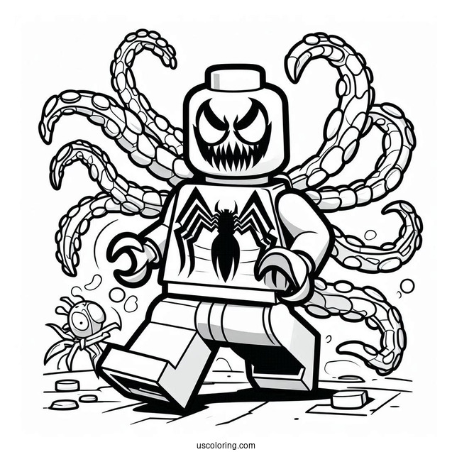 Lego Carnage Coloring Page For Preschoolers