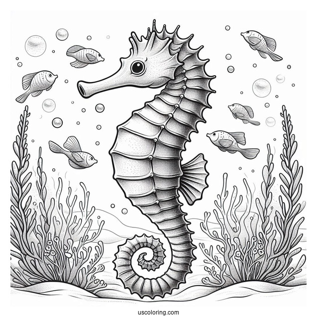 Realistic Seahorse In The Ocean