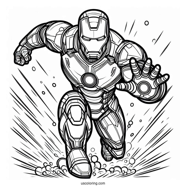Iron Man In The Middle Of A Fight
