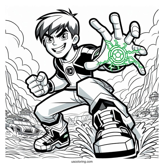 Detailed Ben 10 Coloring Page Of Way Big