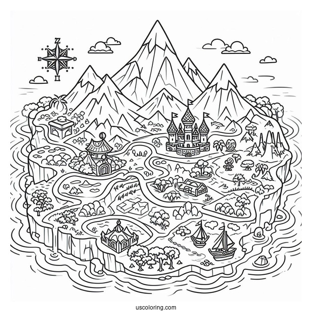 Coloring Sheet Of The Map