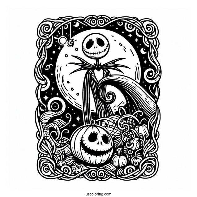 The Nightmare Before Christmas Poster Coloring Sheet