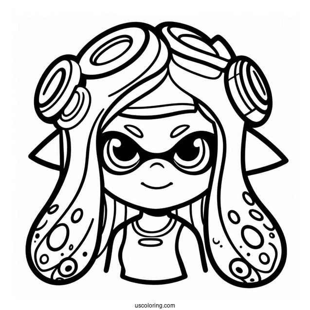 Splatoon Coloring Page Of Marina Ida Outline Splatoon 2