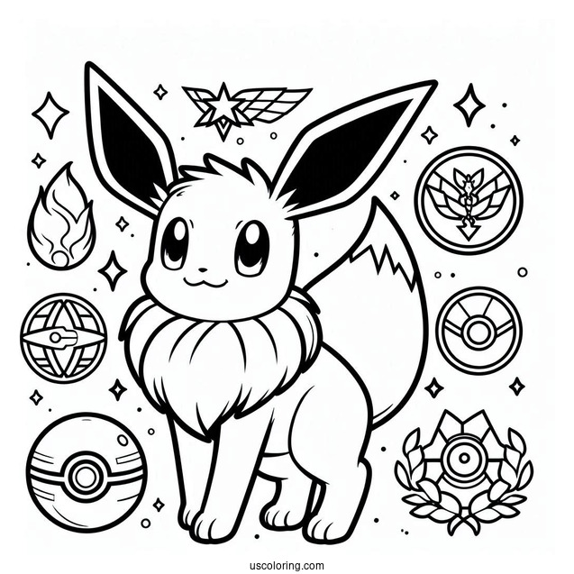 Eevee Pokemon With Badges
