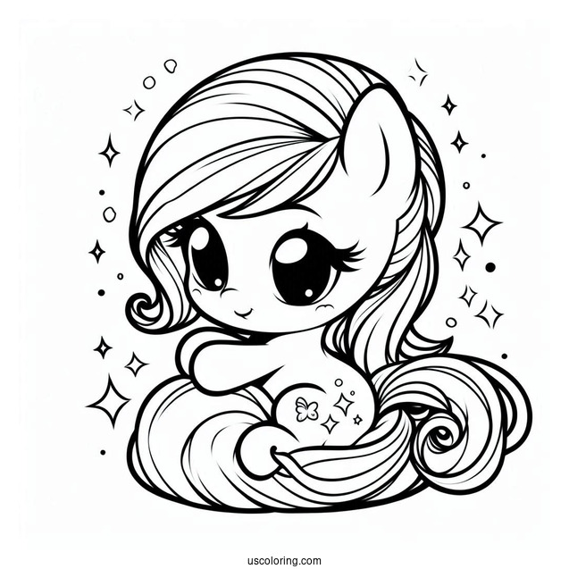 Baby Rarity Coloring Page For Kids