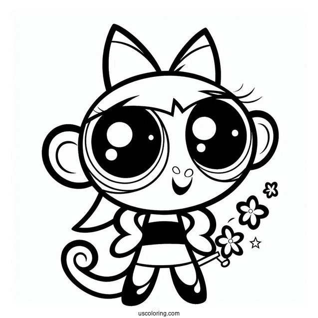 Mojo Jojo Monkey Coloring Page