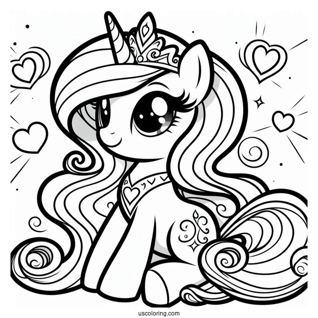 Baby Princess Celestia With Hearts