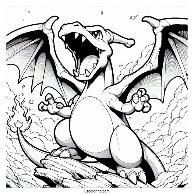 Charizard Roaring In The Sky