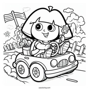 Tico, Boots And Dora Driving In a Car