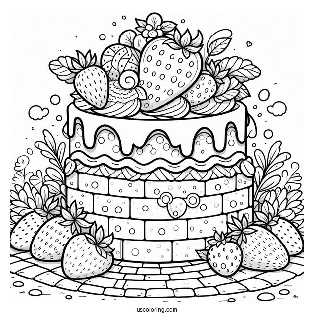 Strawberry Shortcake Coloring Page And The Berry Brick Road