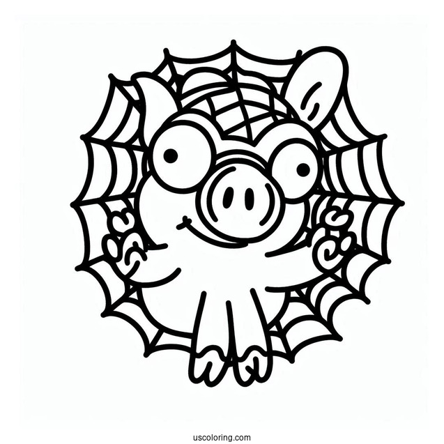 Spider-Pig Coloring Page For Kids