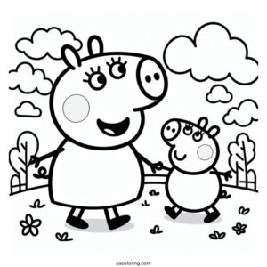 Peppa Pig Playing With Friend Outside