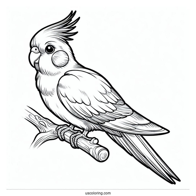 Cockatiel Coloring Page