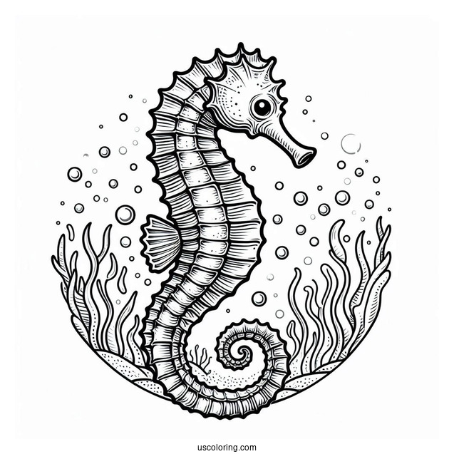 Realistic Seahorse In The Ocean