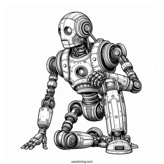 Real Steel Robot Coloring Page For Kids