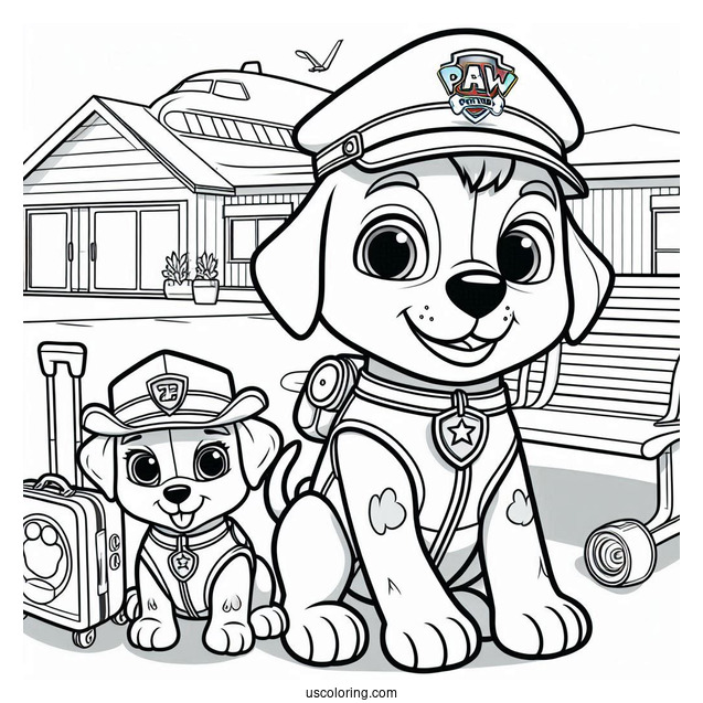 Ryder And Pooch Friends At The Airport