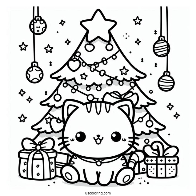 Kawaii Cat Themed Christmas Tree