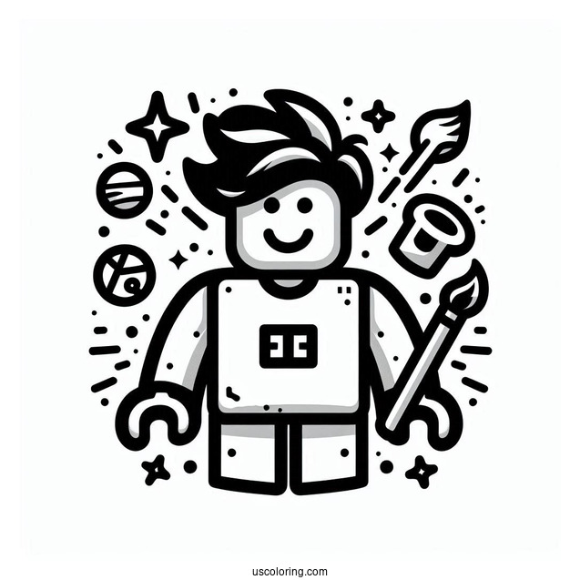 Roblox Logo Coloring Page For Kids