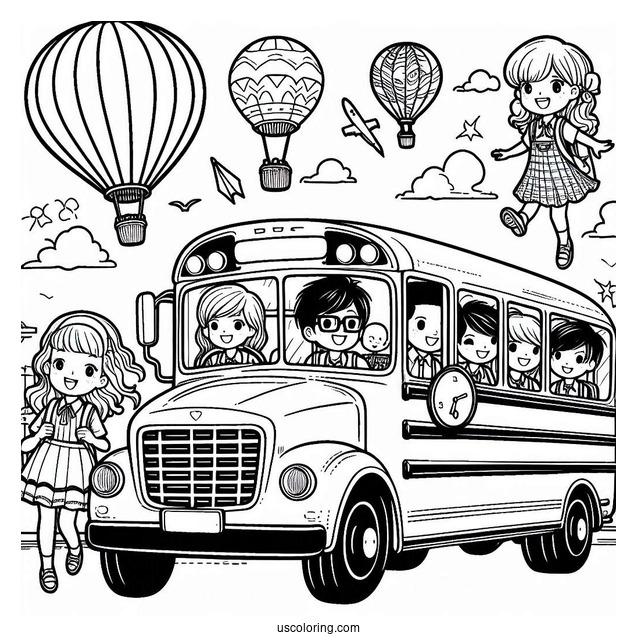 Students On School Bus