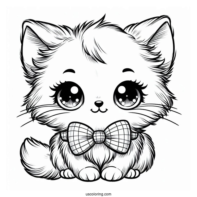 Furry Kitten With Bowtie