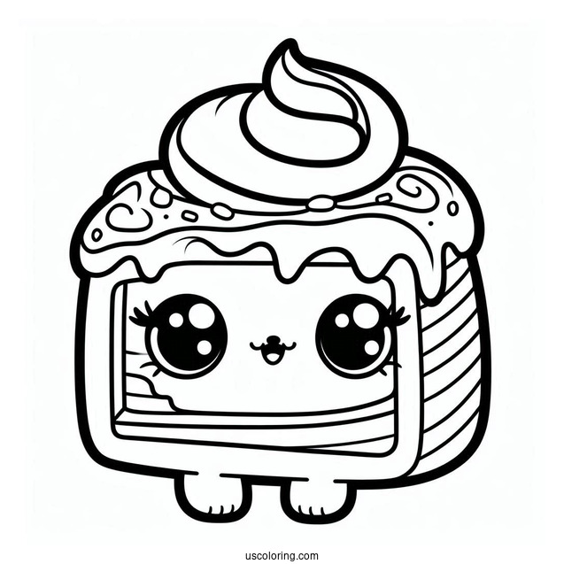 Nilla Slice Shopkins Coloring Page For Kids