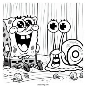 SpongeBob And Garry The Snail Laughing