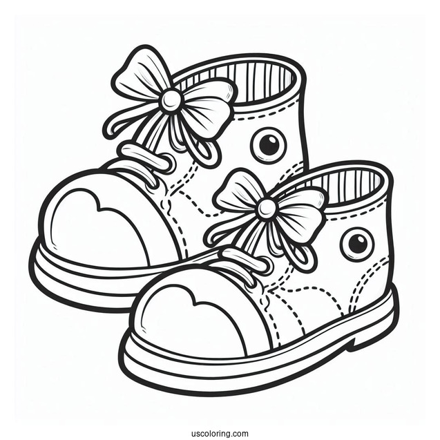 Clown Shoes for Preschoolers to Color