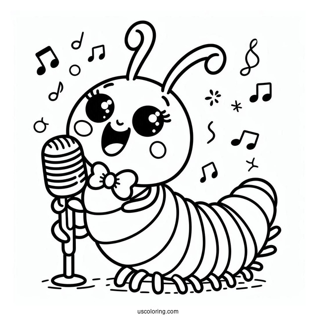 Sing Coloring Page Of Miss Crawly Sing Outline