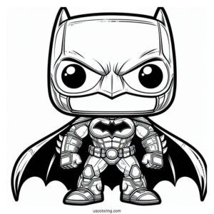 Funko Pop Batman Coloring Page