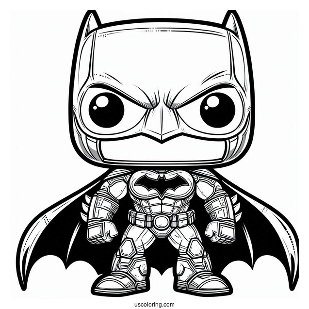 Funko Pop Batman Coloring Page