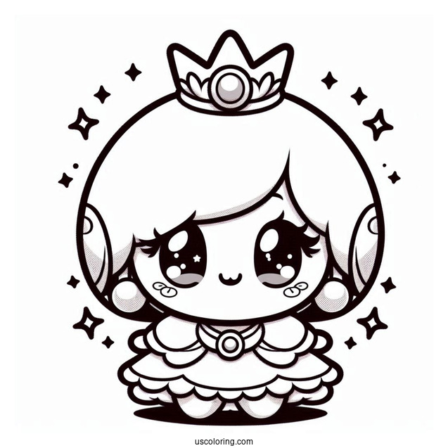 Kawaii Baby Rosalina Coloring Page For Kids