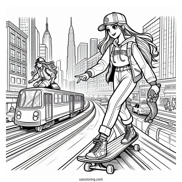 Subway Surfers Coloring Page Tricky In The City
