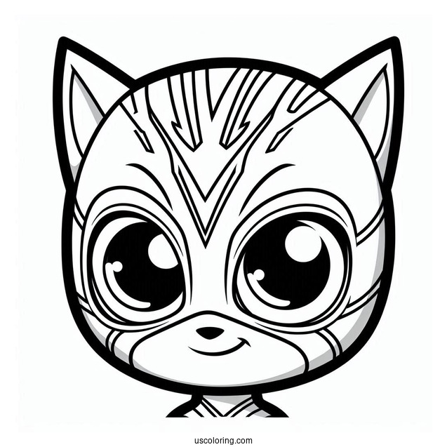 PJ Masks Coloring Page Of Simple PJ Mask Gekko For Kids