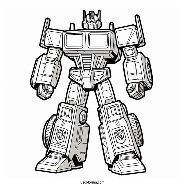Rescue Bots Coloring Page Optimus Prime Cartoon
