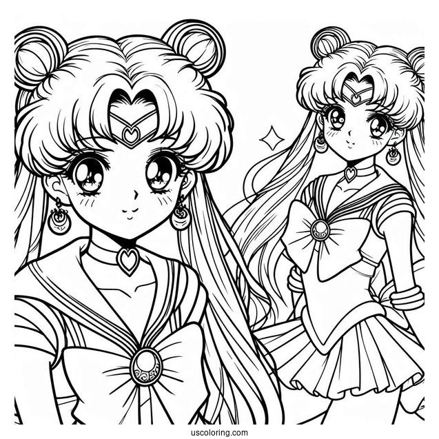 Sailor Moon Usagi Tsukino Coloring Page